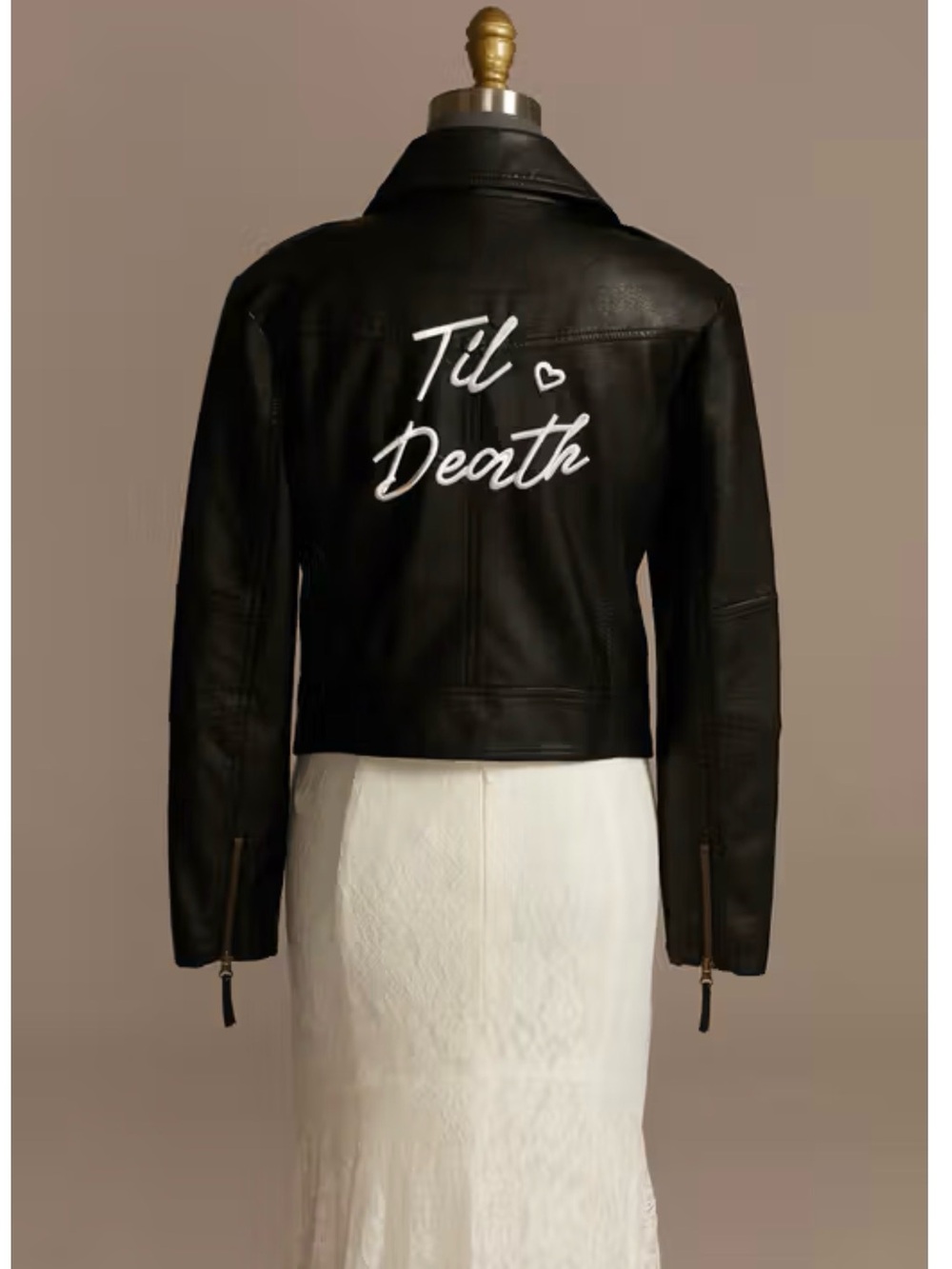 Til Death Black Vegan Leather Moto Jacket